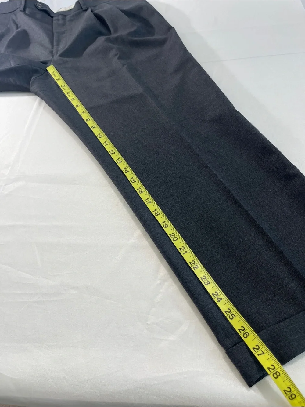 Lauren Ralph Lauren Cashmere Wool Dress Pants 33x28 Gray 120s